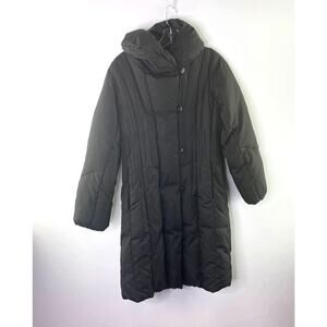 LARRY LEVINE Down Puffer Coat XS Dark Gray